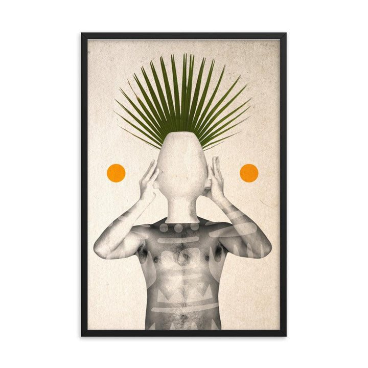 "Minimal Pothead" by Alfonso Garrido: A Playful Self-Reflection in Terracotta Tones - FUSION ARTISTERO