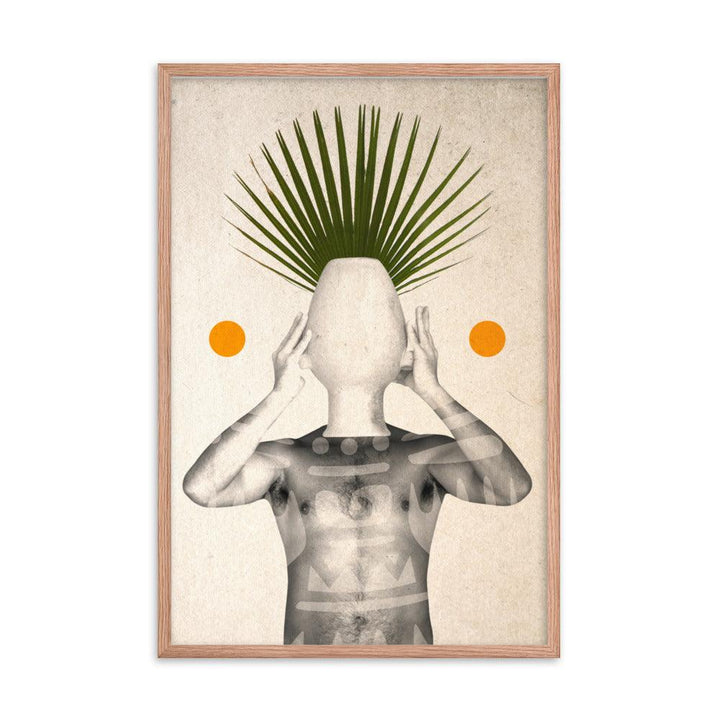 "Minimal Pothead" by Alfonso Garrido: A Playful Self-Reflection in Terracotta Tones - FUSION ARTISTERO