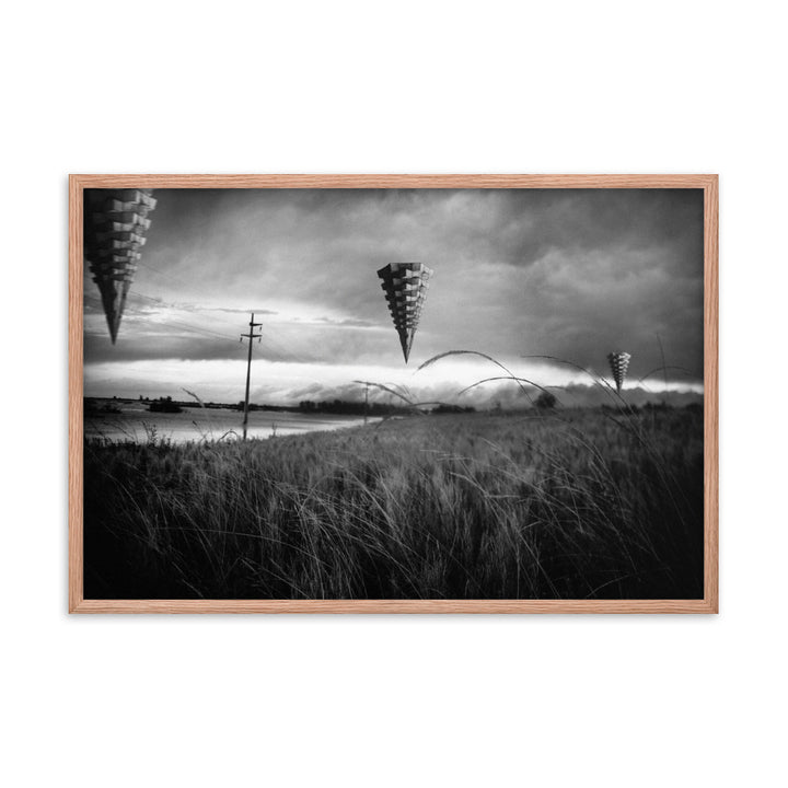 "Steel Storms" by Gonzalo - A Monochrome Mirage of Surreal Landscapes Description: - FUSION ARTISTERO