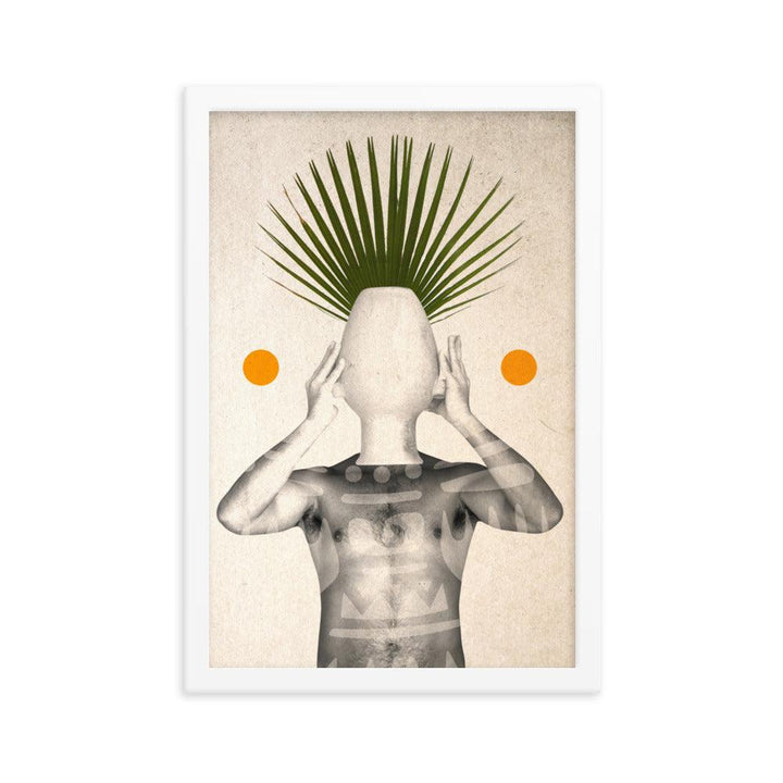 "Minimal Pothead" by Alfonso Garrido: A Playful Self-Reflection in Terracotta Tones - FUSION ARTISTERO