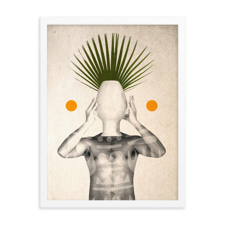 "Minimal Pothead" by Alfonso Garrido: A Playful Self-Reflection in Terracotta Tones - FUSION ARTISTERO