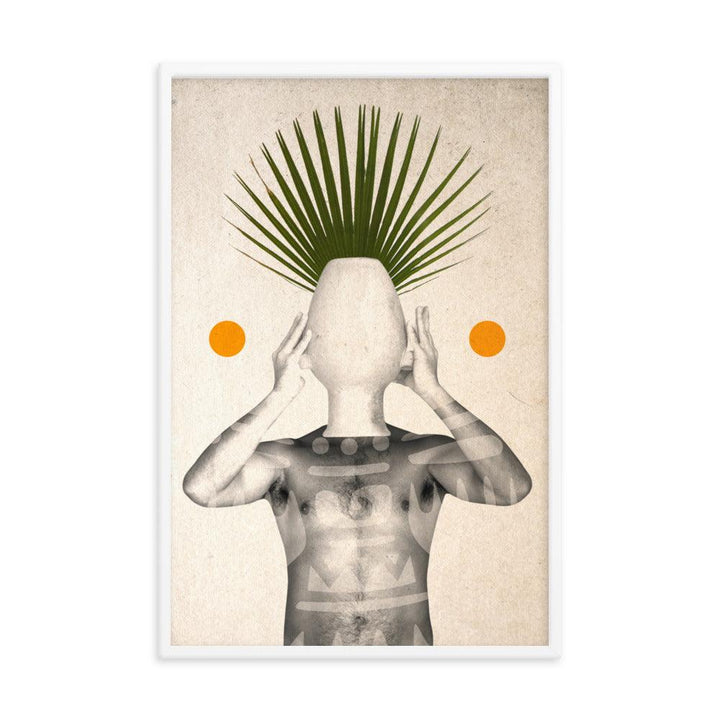 "Minimal Pothead" by Alfonso Garrido: A Playful Self-Reflection in Terracotta Tones - FUSION ARTISTERO